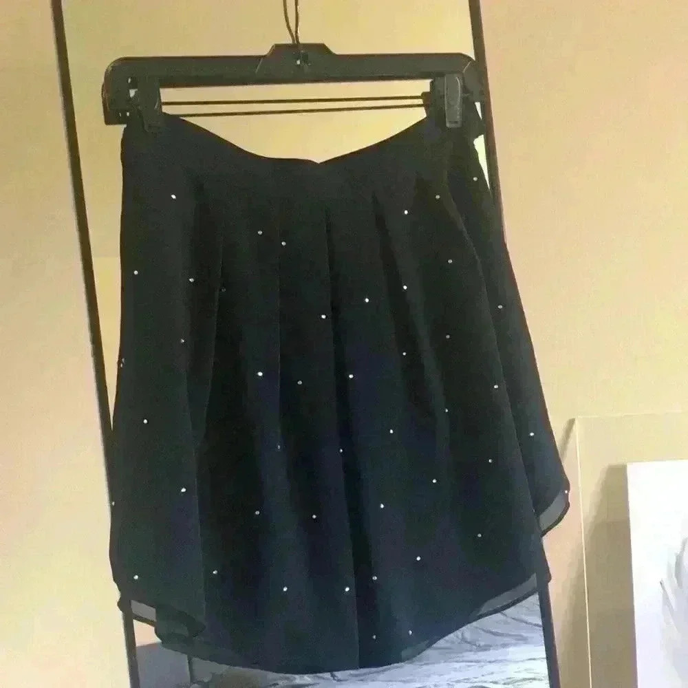 BCBGeneration Black Skirt with Crystals
